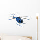 blue helicopter Wall Decal