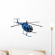 blue helicopter Wall Decal