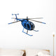 blue helicopter Wall Decal