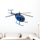 blue helicopter Wall Decal
