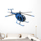 blue helicopter Wall Decal