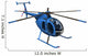 blue helicopter Wall Decal