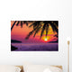 Silhouetted of Coconut Tree Wall Mural