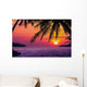 Silhouetted of Coconut Tree Wall Mural