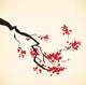 Cherry Tree Branch Wall Mural
