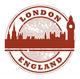 Stamp With London England Inside Vector Illustration Wall Decal