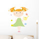 Smiling Little Girl Spring Wall Mural