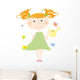 Smiling Little Girl Spring Wall Mural