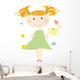 Smiling Little Girl Spring Wall Mural