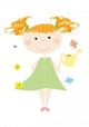 Smiling Little Girl Spring Wall Mural