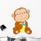Cute Baby Monkey Cartoon Wall Mural