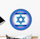 Embroidered Button Israel Flagvector