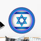 Embroidered Button Israel Flagvector
