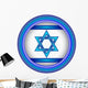 Embroidered Button Israel Flagvector