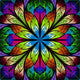 Multicolor Beautiful Fractal Flower