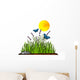 Lavanda E Farfalle Blu Wall Decal