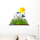 Lavanda E Farfalle Blu Wall Decal