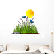 Lavanda E Farfalle Blu Wall Decal