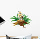 Stump with Happy Bee Wall Decal
