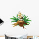 Stump with Happy Bee Wall Decal