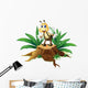 Stump with Happy Bee Wall Decal