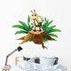 Stump with Happy Bee Wall Decal