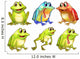 Six Different Frogs
