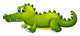 A giant green crocodile Wall Decal