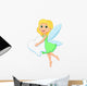 Illustration of a Cute Tooth Fairy Flying with Tooth Wall Decal