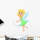 Illustration of a Cute Tooth Fairy Flying with Tooth Wall Decal