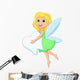 Illustration of a Cute Tooth Fairy Flying with Tooth Wall Decal
