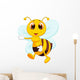 Cute bee cartoon waving Wall Decal