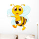 Cute bee cartoon waving Wall Decal