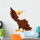Eagle Cartoon Waving Wall Decal