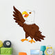 Eagle Cartoon Waving Wall Decal