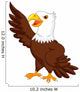 Eagle Cartoon Waving Wall Decal