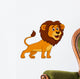 Cute Lion Cartoon Wall Decal