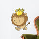 Cute Lion Cub Prince Vector Illustration Art Wall Decal