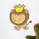 Cute Lion Cub Prince Vector Illustration Art Wall Decal