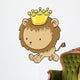 Cute Lion Cub Prince Vector Illustration Art Wall Decal