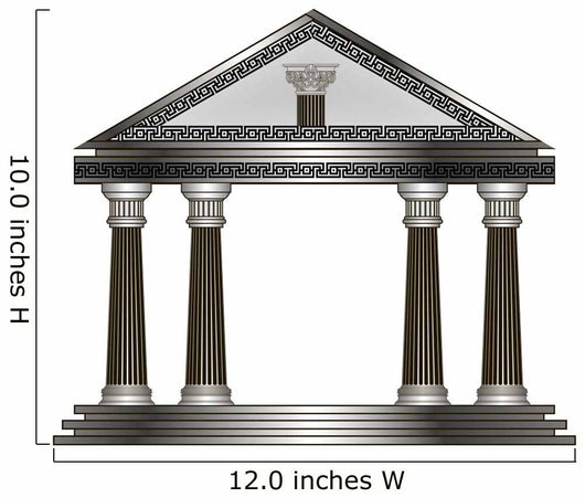 Greek Temple Eps10 Vector Wall Decal