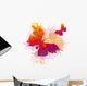 Colorful splashes butterflies Wall Decal