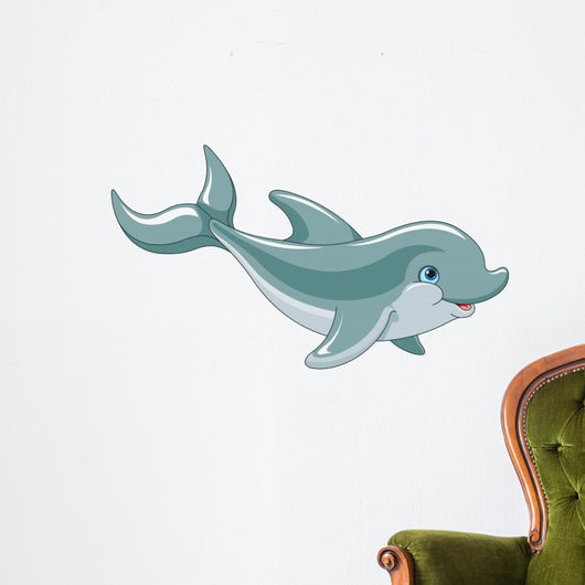 Swimming Dolphin Wall Decal