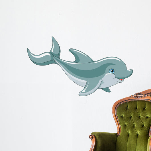 Swimming Dolphin Wall Decal