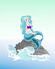 Siren Blue Wall Mural