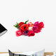 bunch of red and pink tulips over white Wall Decal