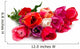 bunch of red and pink tulips over white Wall Decal