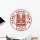 Stamp with Name Paris Wall Decal