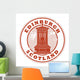 Stamp with the name of Edinburgh, Scotland written inside Wall Decal