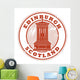 Stamp with the name of Edinburgh, Scotland written inside Wall Decal
